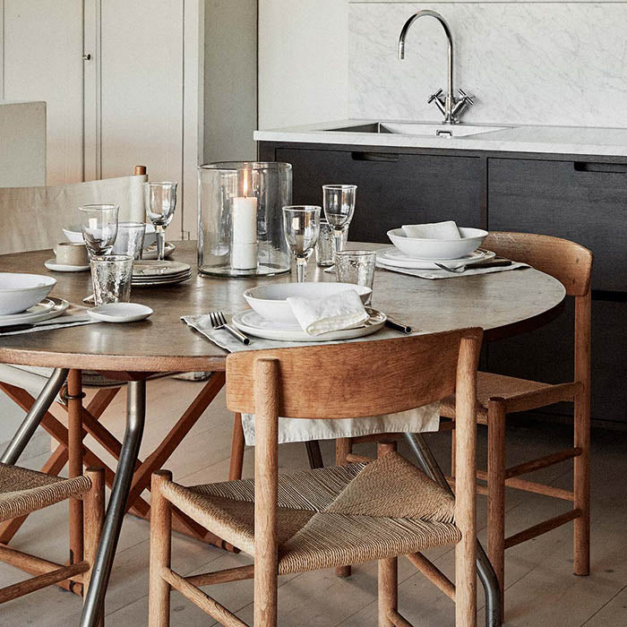 Luna lysestage i glas | Stor