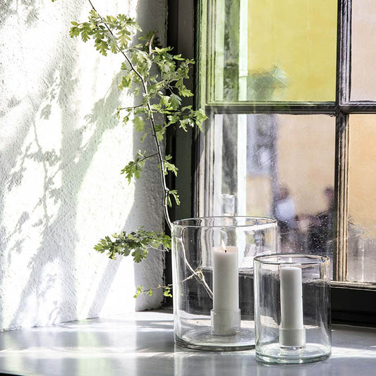 Luna lysestage i glas | Stor