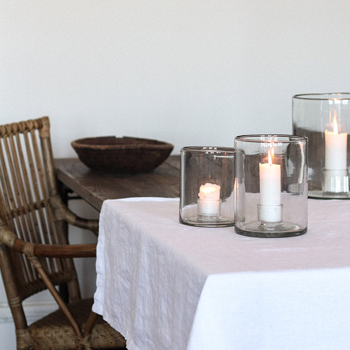 Luna lysestage i glas | Mellem