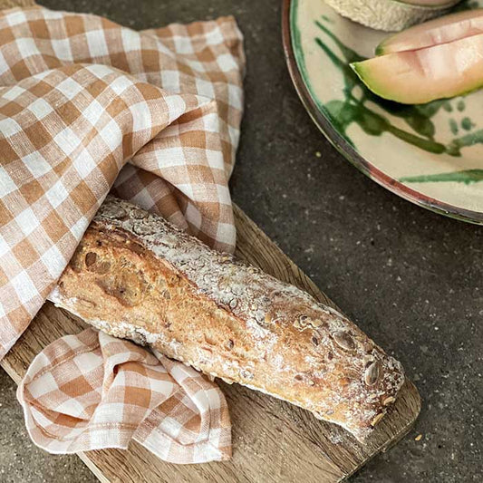 Hørviskestykke | Gingham biscuit