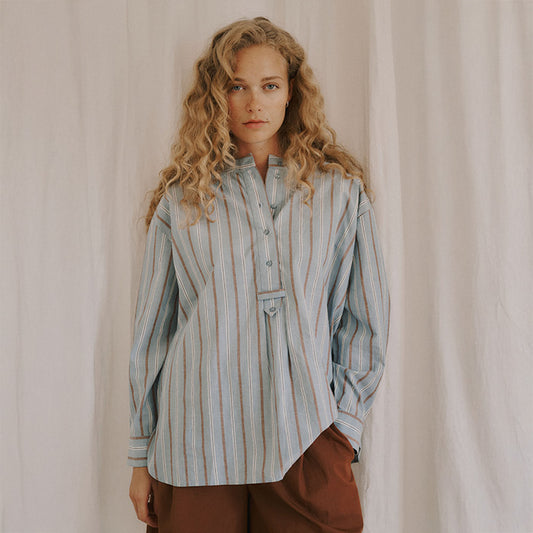 Ella Blouse | Dusty Blue