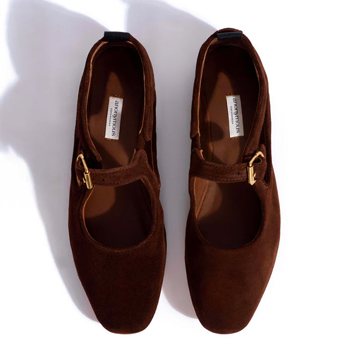 Praise Suede Ballerina | Chocolate