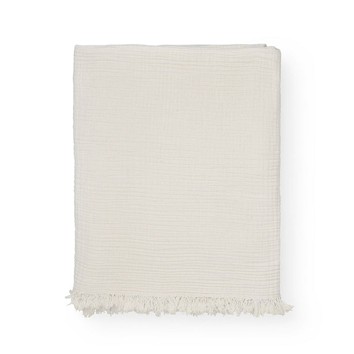 Undyed Cotton Throw | Pure Ecru