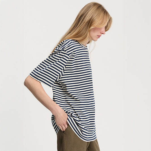 Lui Circular Striped Tee | Mix Night