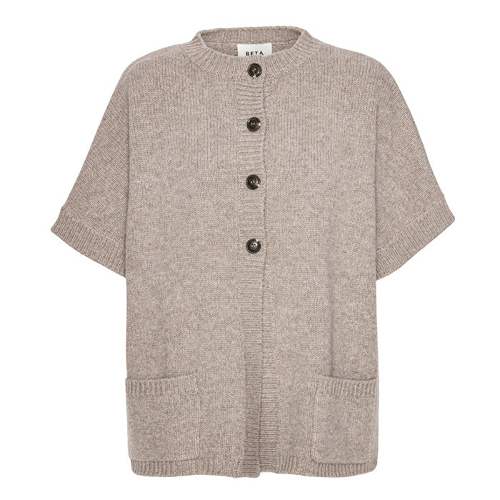 Kristel Short Cape | Sand Melange