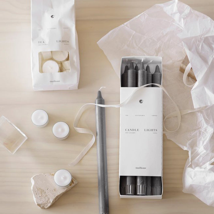 Pakke med kronelys | Grå