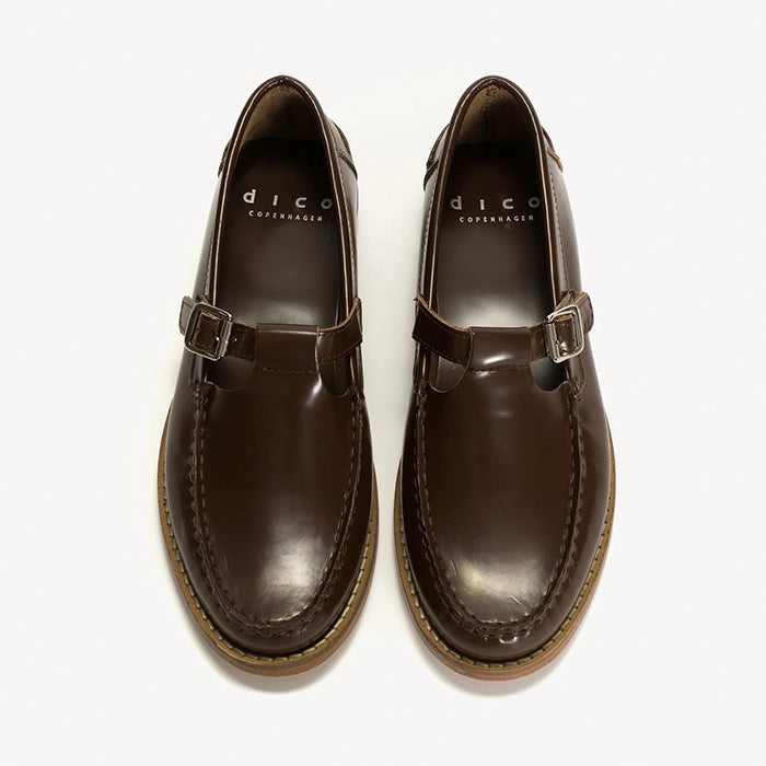 Moccasin T-bar Loafers | Brown
