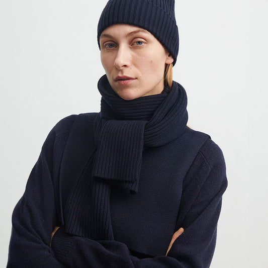 Merinotørklæde | Dark Navy