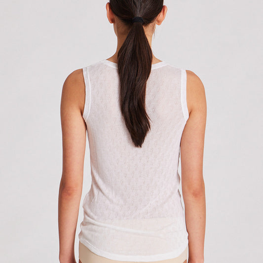 Alberte silketop | Hvid