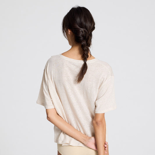 Ivalo hør t-shirt | Ancient Grey