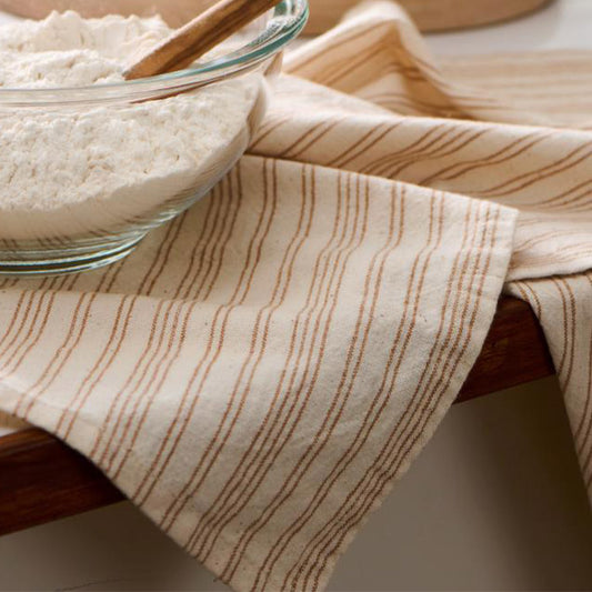 Dobbeltstribet viskestykke | Okker
