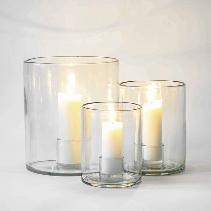 Luna lysestage i glas | Lille