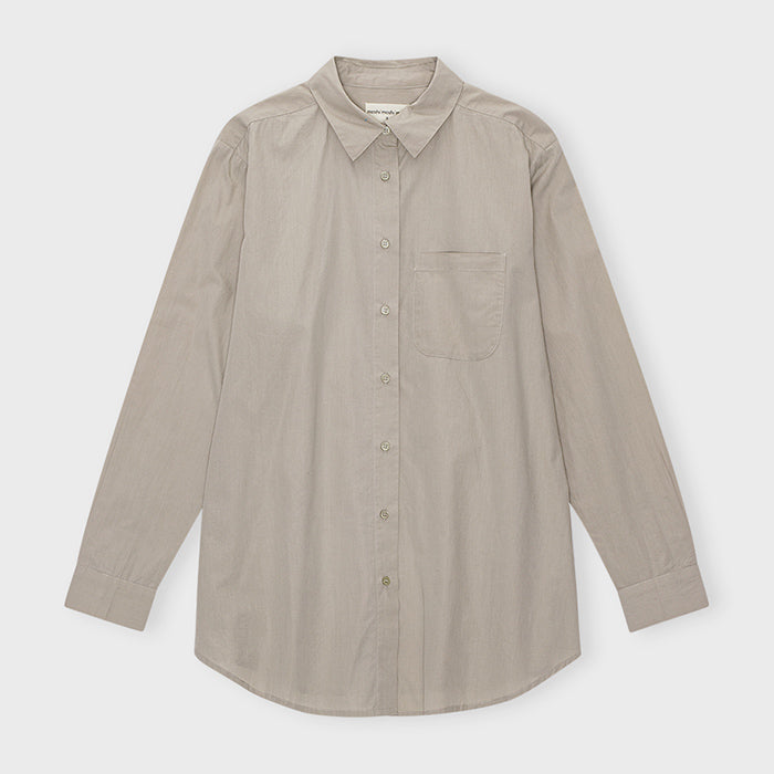 Gaia poplin skjorte | Willow Gray
