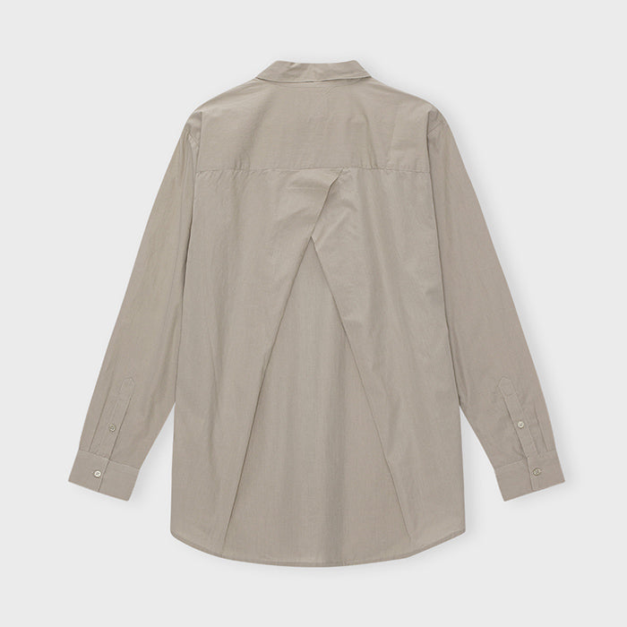 Gaia poplin skjorte | Willow Gray