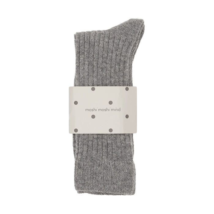 Cozy rib sokker | Grey Melange