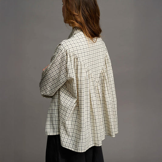 Glow Shirt Check | Ecru/Moonless Night