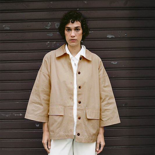 Cassy twilljakke | Khaki