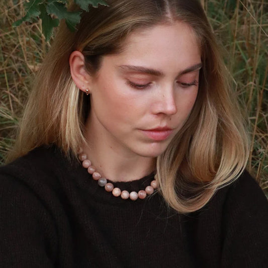 Chunky krystal halskæde | Faro Sunstone