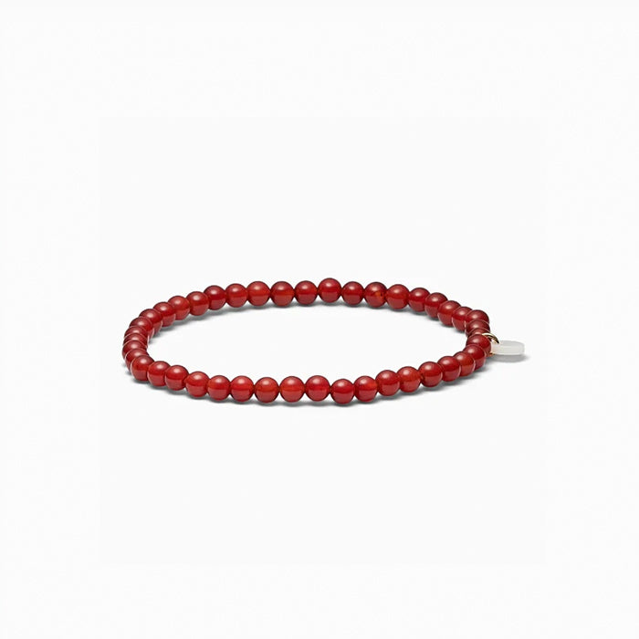 Krystal armbånd 4mm | Rød Jade