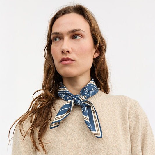 Classic scarf 55x55 | Dark navy