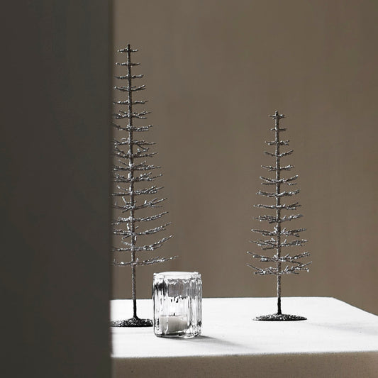 Glimmer juletræ L | Sølv