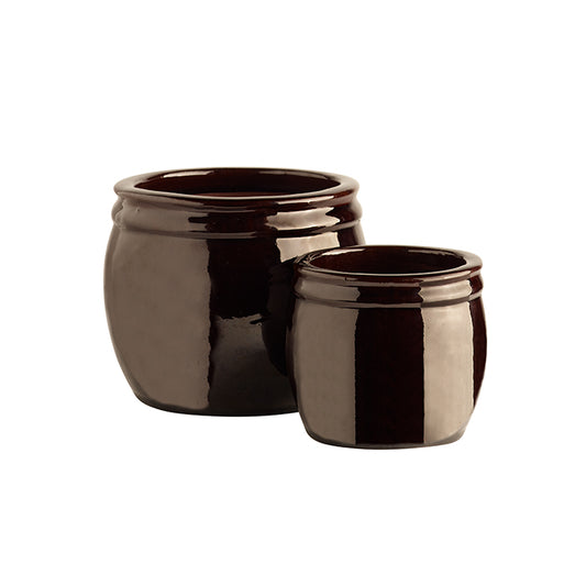 Glaze krukke | Mocca