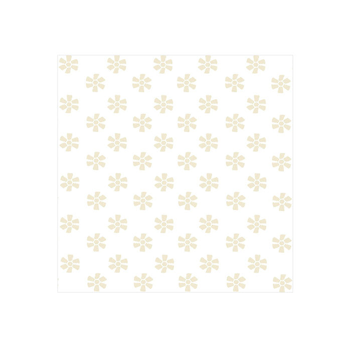 Små papirservietter m/ blomster | Cream