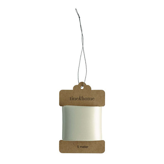 Bredt satinbånd 5 m | Cream