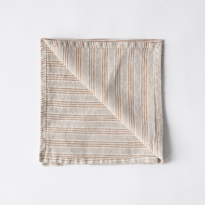 Stofserviet i hør | Hazelnut stripe