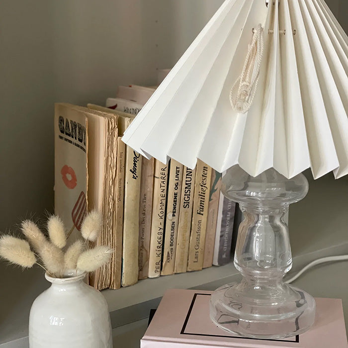 Lille lampefod i glas | Klar