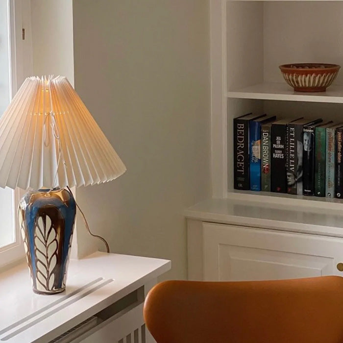 Plisseret lampeskærm | Beige