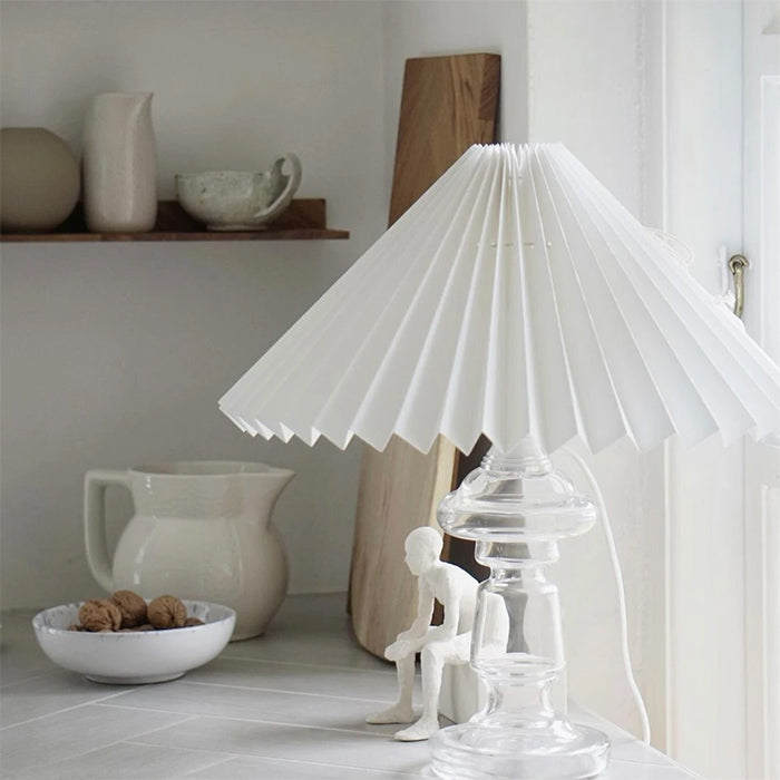 Plisseret lampeskærm | Hvid