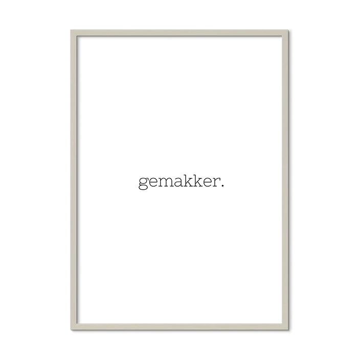 Egetræsramme | Gråbeige