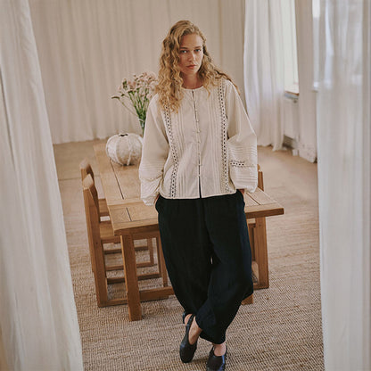 Billie Barrel pant | Sort