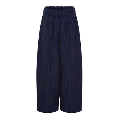 Creek Balloon pant | Dark Navy Stripe
