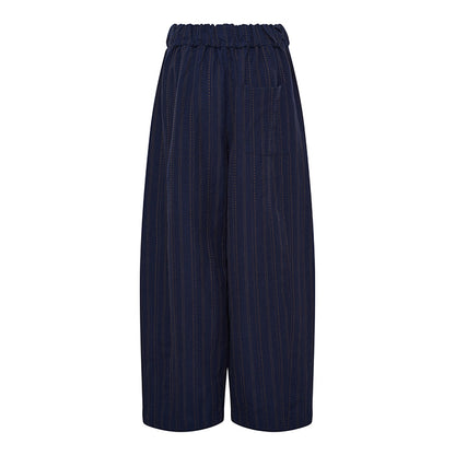 Creek Balloon pant | Dark Navy Stripe