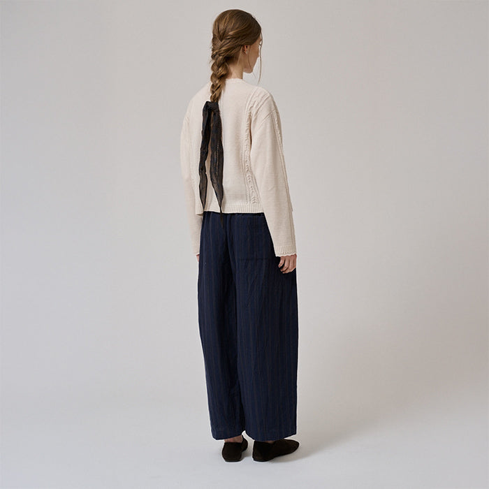 Creek Balloon pant | Dark Navy Stripe