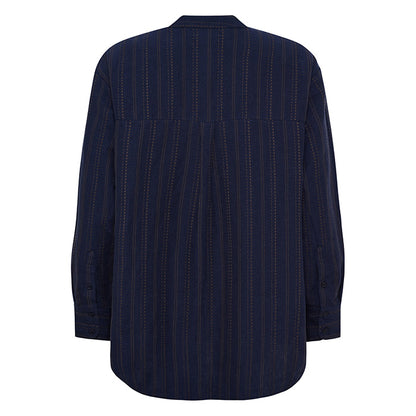 Creek oversized skjorte | Dark Navy Stripe