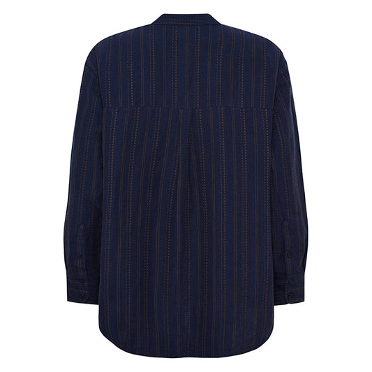Creek oversized skjorte | Dark Navy Stripe