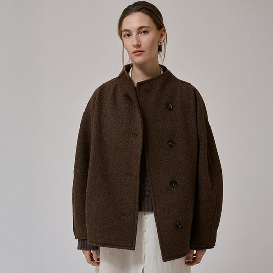 Thyme Wool Jacket | Brown Melange