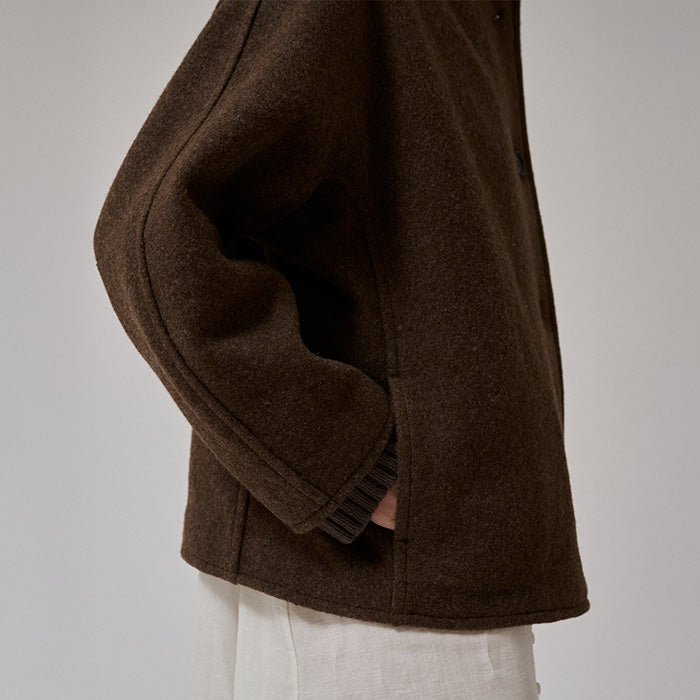 Thyme Wool Jacket | Brown Melange
