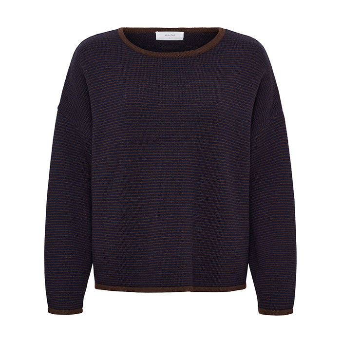 Aya Jumper | Dark Navy Stripe