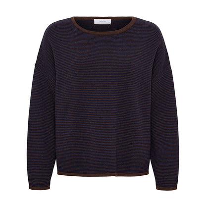 Aya Jumper | Dark Navy Stripe