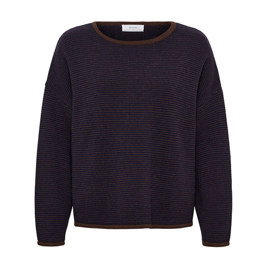 Aya Jumper | Dark Navy Stripe