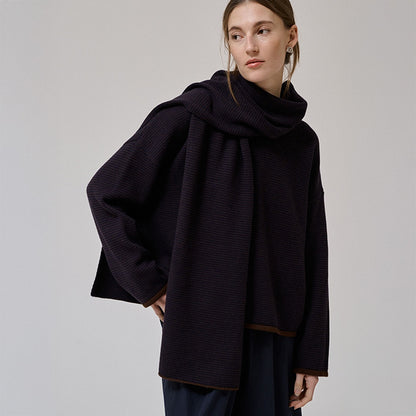 Aya scarf | Dark Navy Stripe