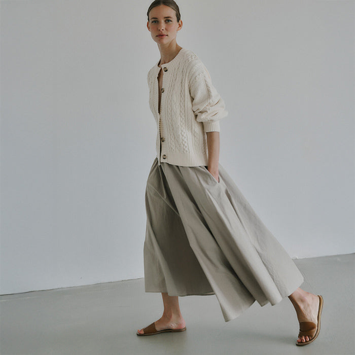 Irissa Midi Skirt | Feather Grey