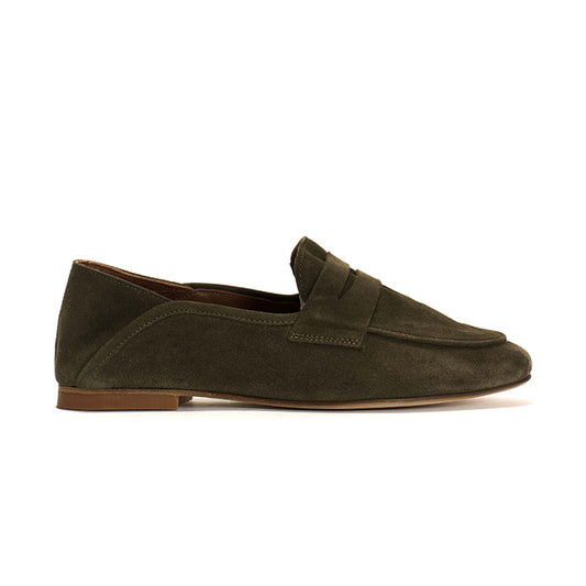Lindsay Suede Loafers | Moss Green