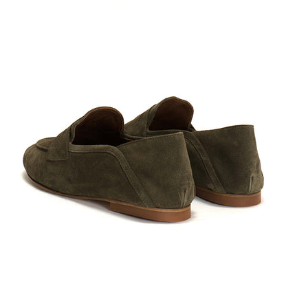 Lindsay Suede Loafers | Moss Green