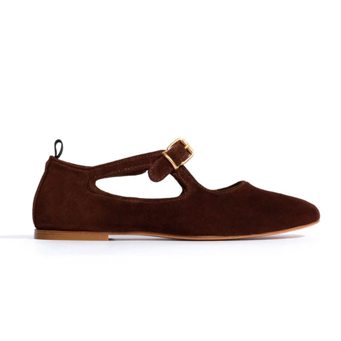 Praise Suede Ballerina | Chocolate