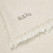 Indlæs billede til gallerivisning Tæppe - Undyed Cotton Throw, Pure Ecru
